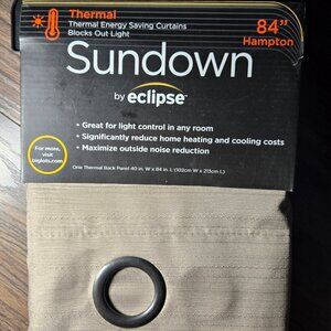 SUNDOWN by ECLIPSE Thermal Curtain Panel in Taupe NWOT